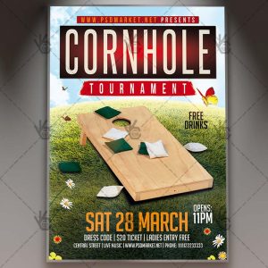 Download Cornhole Event Flyer - PSD Template