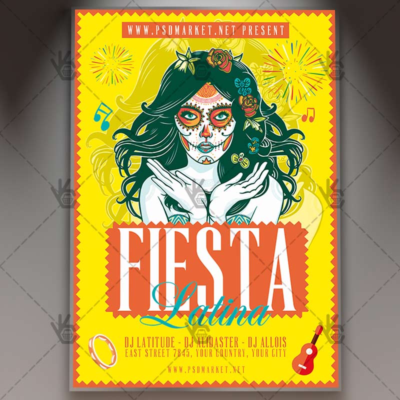 Download Fiesta Latina Flyer- PSD Template