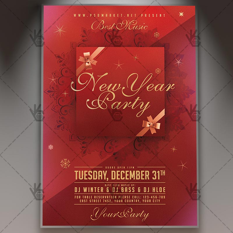 Download New Year Party Flyer - PSD Template