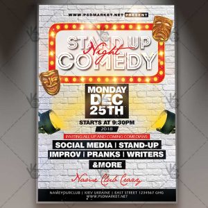 Download Stand Up Comedy Night Flyer - PSD Template