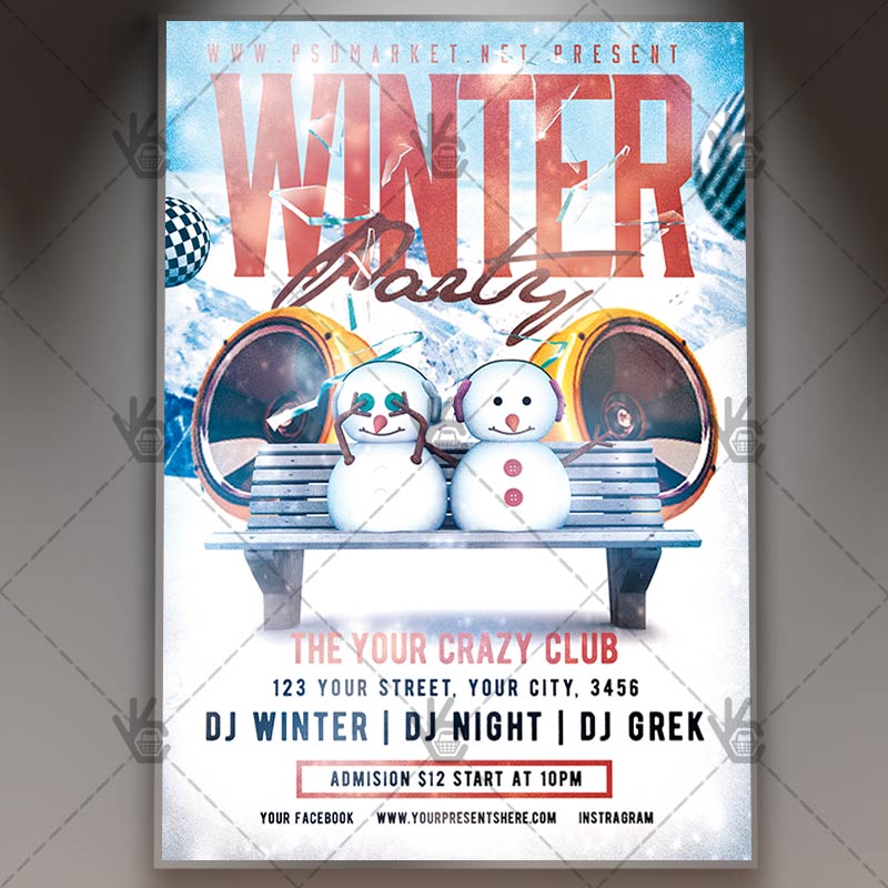 Download Winter Party Flyer - PSD Template
