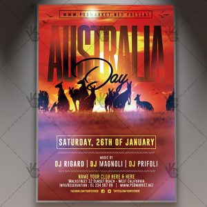Download Aussie Day Event Flyer - PSD Template