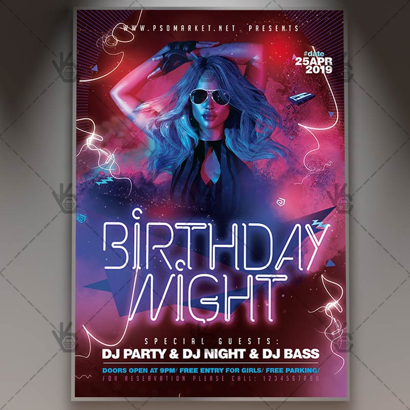 Download Birthday Flyer - PSD Template