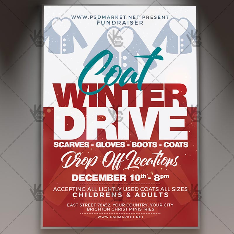 Download Coat Drive Flyer - PSD Template