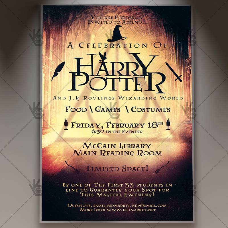 Download Harry Potter Flyer - PSD Template