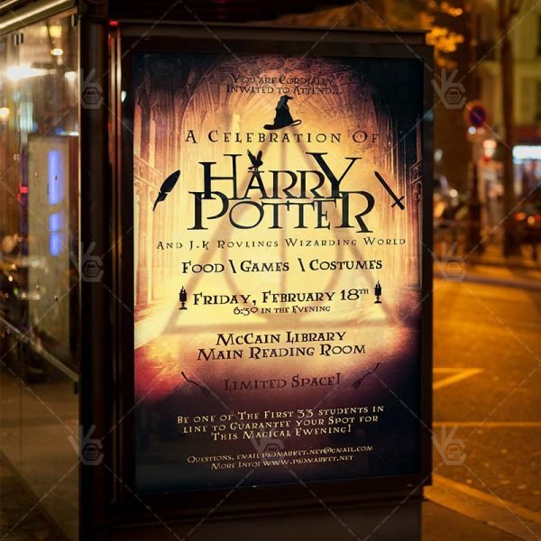 Download Harry Potter Flyer - PSD Template | PSDmarket