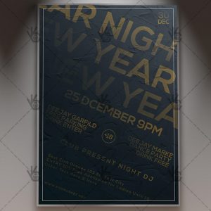 Download New Year Night Party Flyer - PSD Template