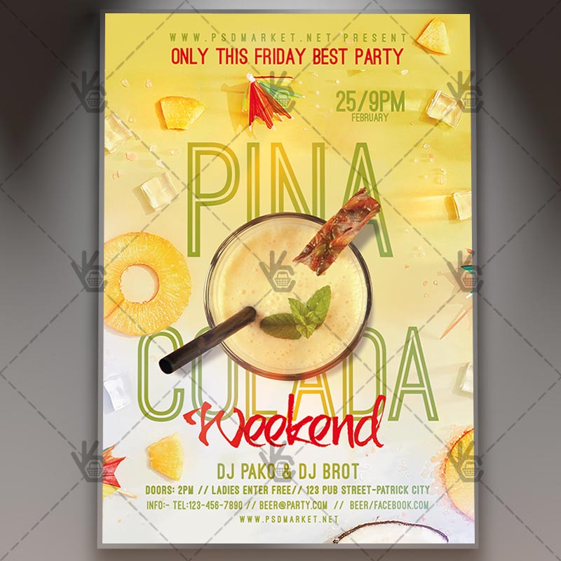 Download Pina Colada Flyer - PSD Template