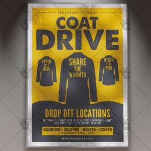 Download Winter Coat Drive Flyer - PSD Template