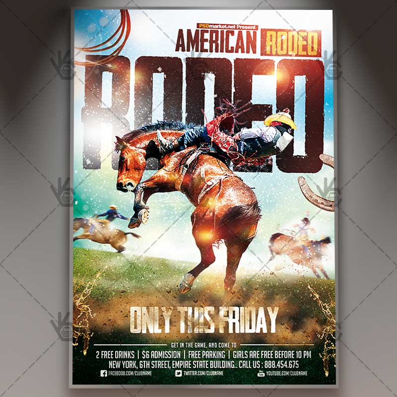 Download American Rodeo Flyer - PSD Template