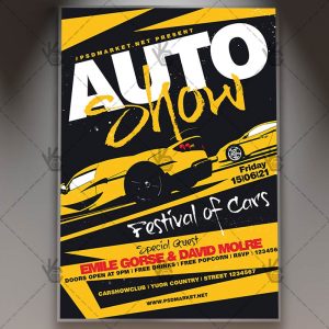 Download Auto Show Party Flyer - PSD Template