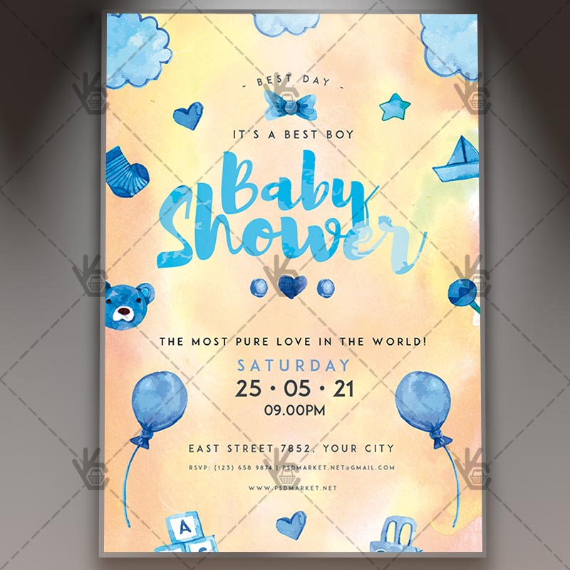 Download Baby Shower Ideas Flyer - PSD Template