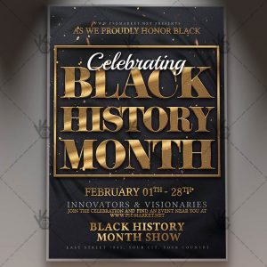 Download Black History Month Celebrating Flyer - PSD Template