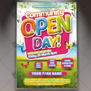 Download Community Open Day Flyer - PSD Template