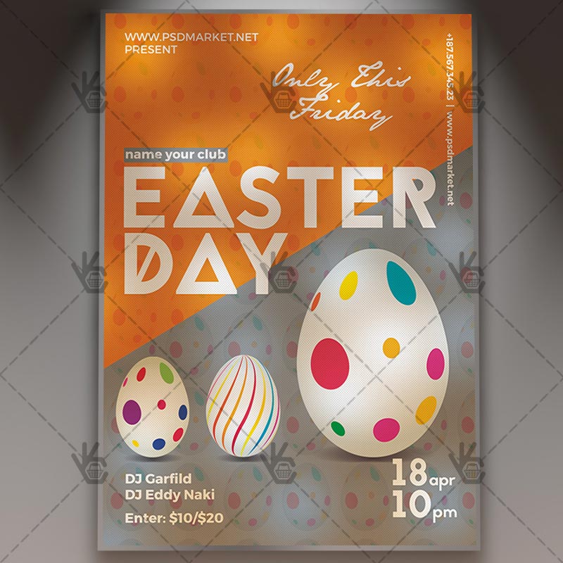 Download Easter Party Flyer - PSD Template