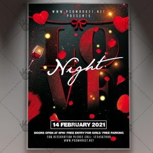 Download Love Flyer - PSD Template