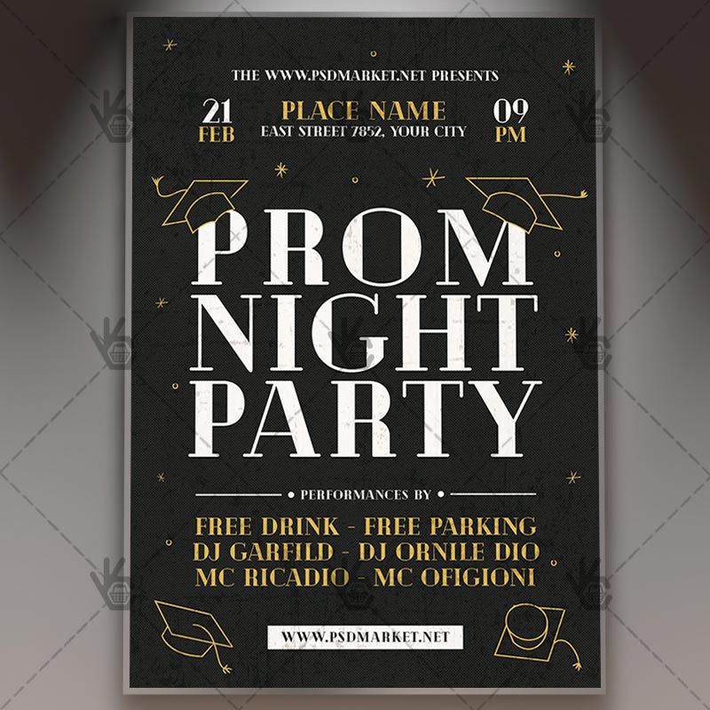 Download Prom Party Flyer - PSD Template