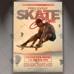 Download Skateboard Flyer - PSD Template
