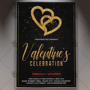 Download Valentines Celebration Flyer - PSD Template