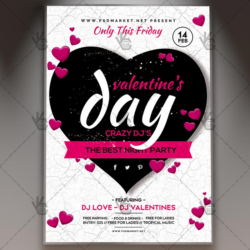 Download Valentines Day Flyer - PSD Template