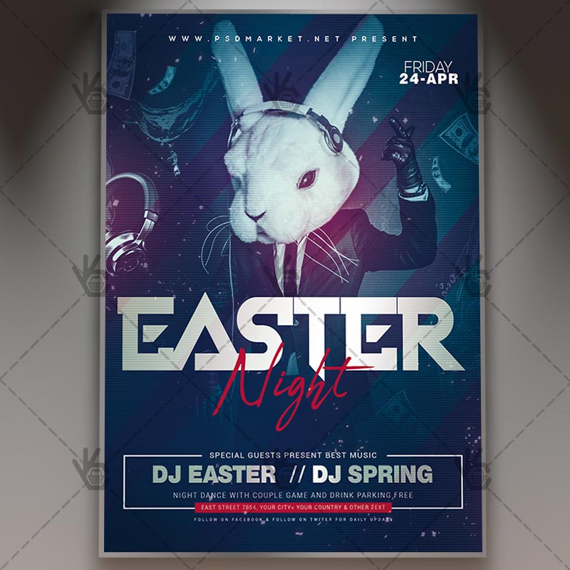Download Easter Night Flyer - PSD Template