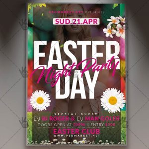 Download Easter Night Party Flyer - PSD Template