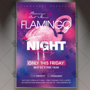 Download Flamingo Night Flyer - PSD Template