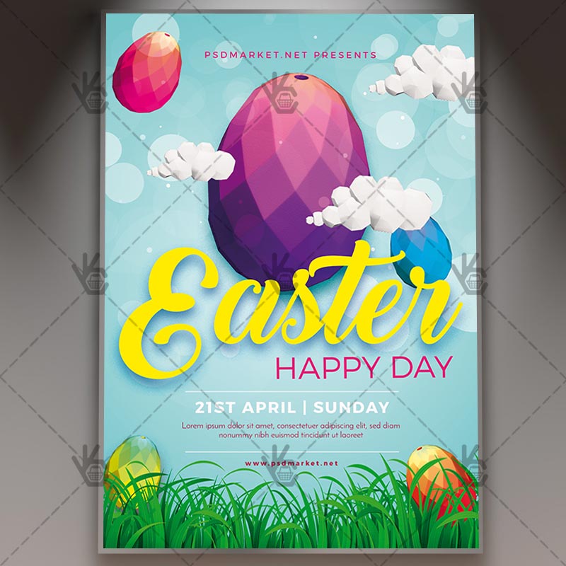 Download Happy Easter Flyer - PSD Template