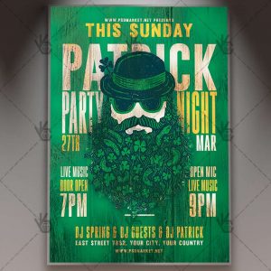 Download Patricks Party Night Flyer - PSD Template