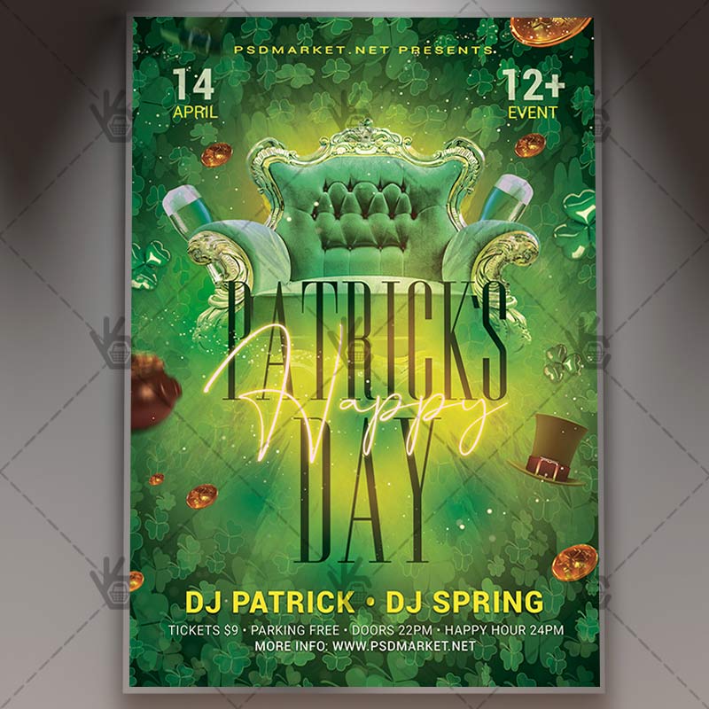 Download St Patricks Party Flyer - PSD Template