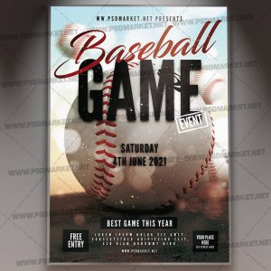 Download Baseball Tournament Flyer - PSD Template