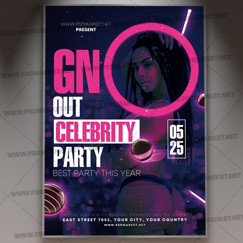 Download GNO Out Flyer - PSD Template