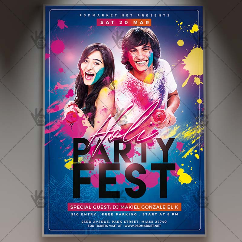 Download Holi Fest Flyer Psd Template Psdmarketafrican Flyer