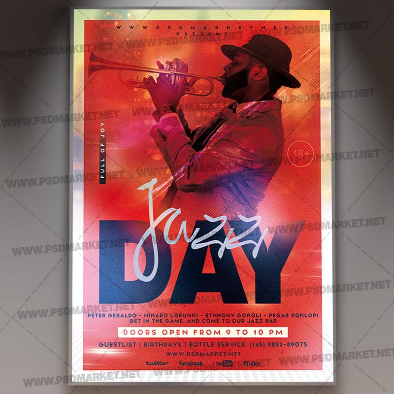 Download Jazz Day Flyer - PSD Template