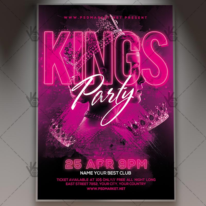 Download Kings Party Flyer - PSD Template