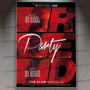 Download Red Party Flyer - PSD Template
