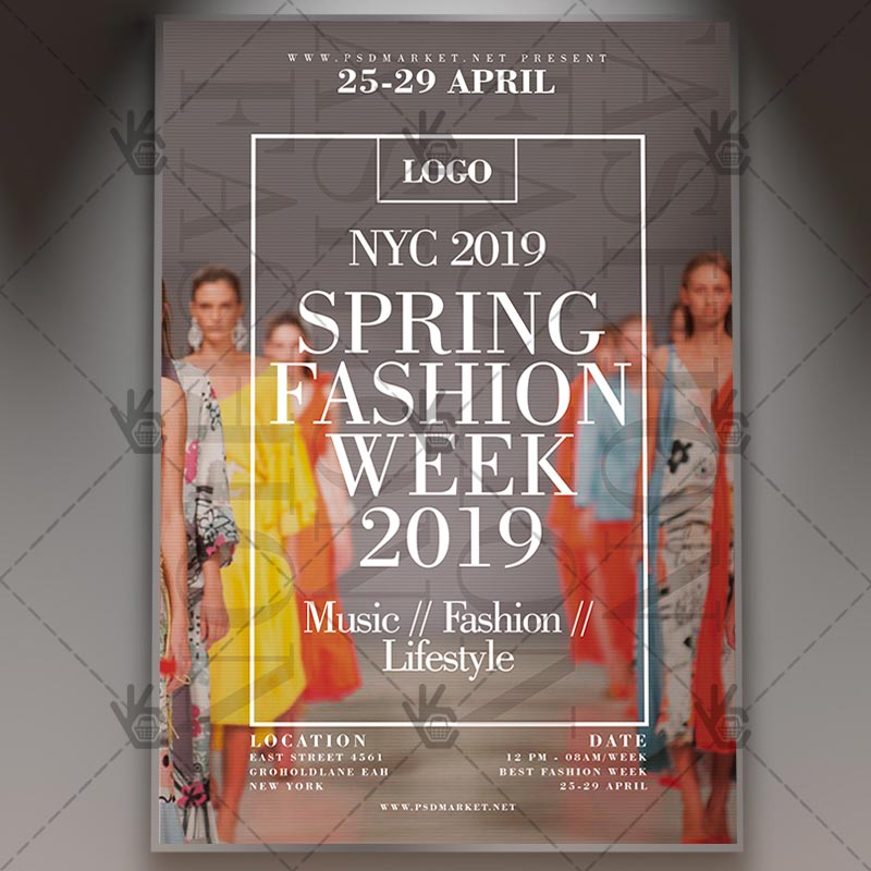Download Spring Fashion Week Flyer - PSD Template