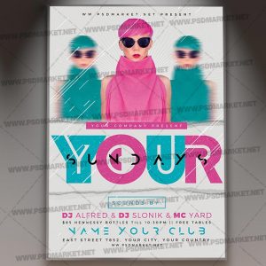 Download Sundays Party Flyer - PSD Template
