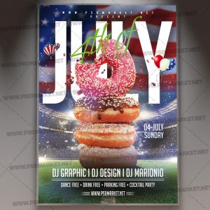 Download 4th of July Event Flyer - PSD Template