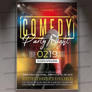 Download Comedy Party Night Flyer - PSD Template