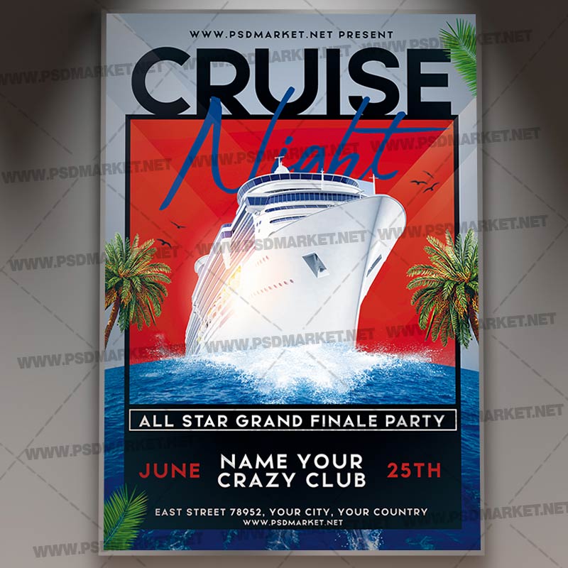 Download Cruise Night Flyer - PSD Template