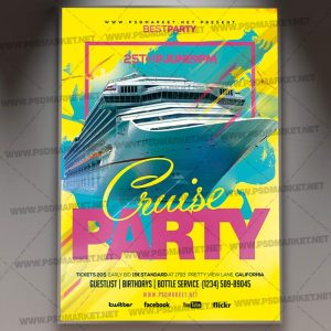 Download Cruise Party Event Flyer - PSD Template