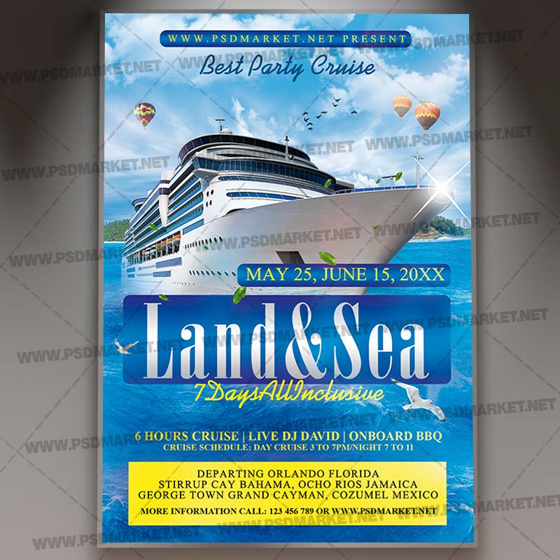 Download Cruise Ship Flyer - PSD Template