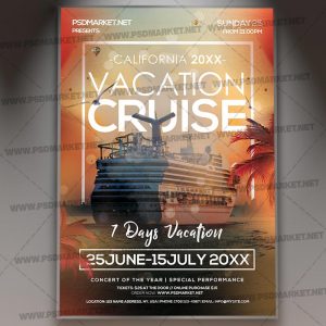 Download Cruise Vacation Flyer - PSD Template