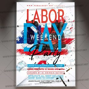 Download Labor Day Party Flyer - PSD Template