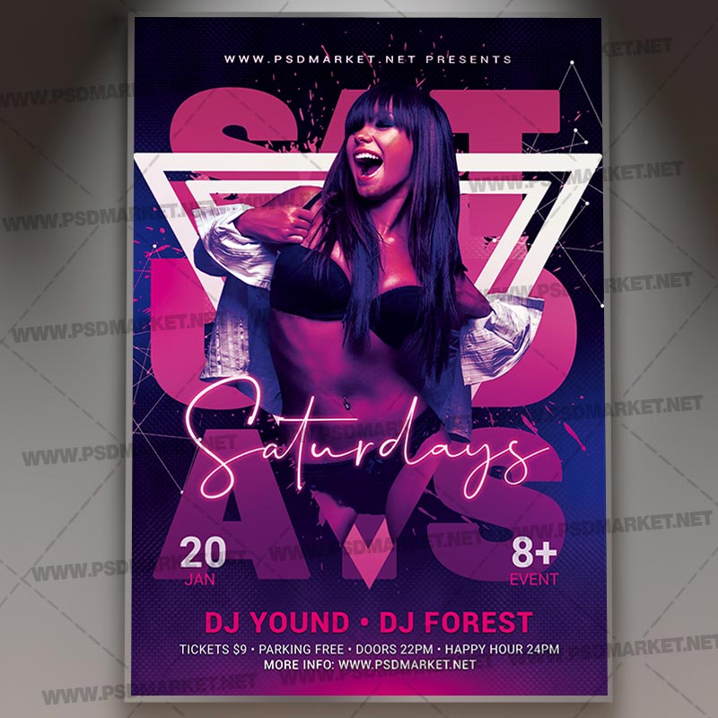 Download Night Party Flyer - PSD Template