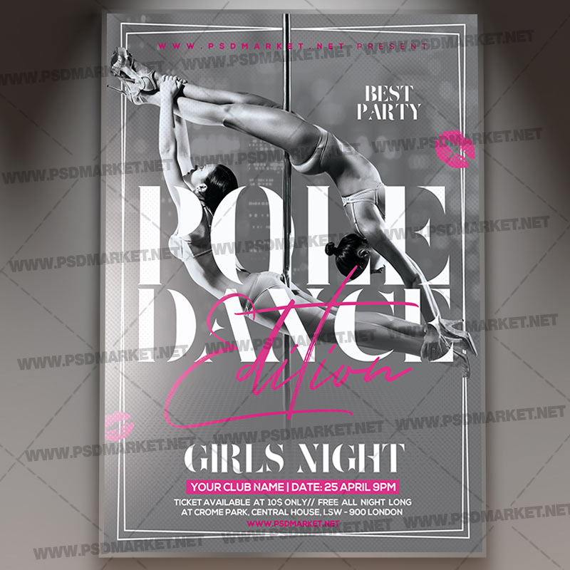 Download Pole Dance Flyer - PSD Template