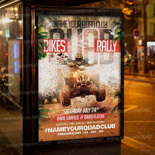 Download Quad Bikes Rally Flyer PSD Template PSDmarket