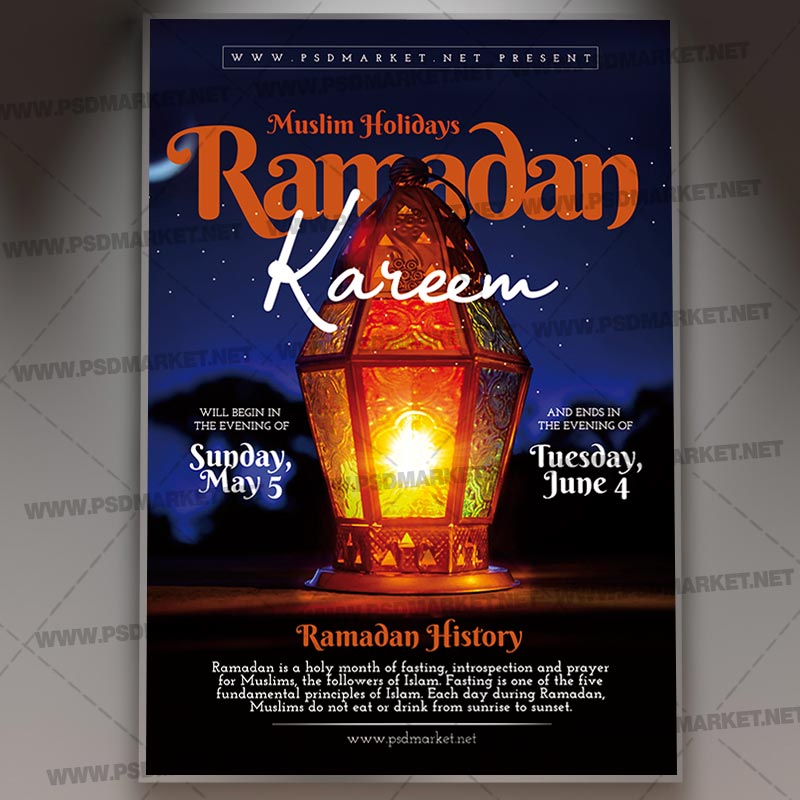 Download Ramadan Mubarak Flyer - PSD Template