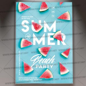 Download Beach Fresh Party Flyer - PSD Template